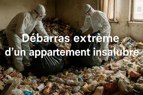 Débarras extrême dun appartement insalubre