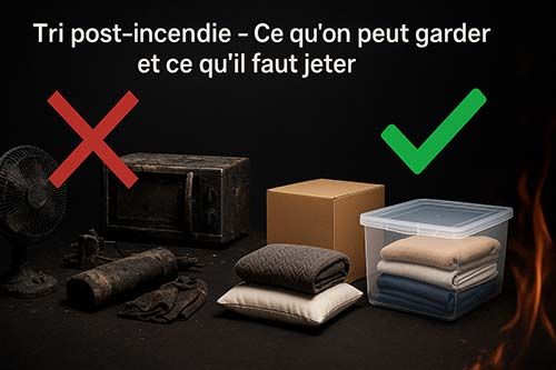 Quels matériaux ne doivent jamais être réutilisés après un incendie
