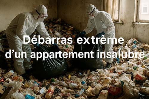 Débarras extrême d’un appartement insalubre
